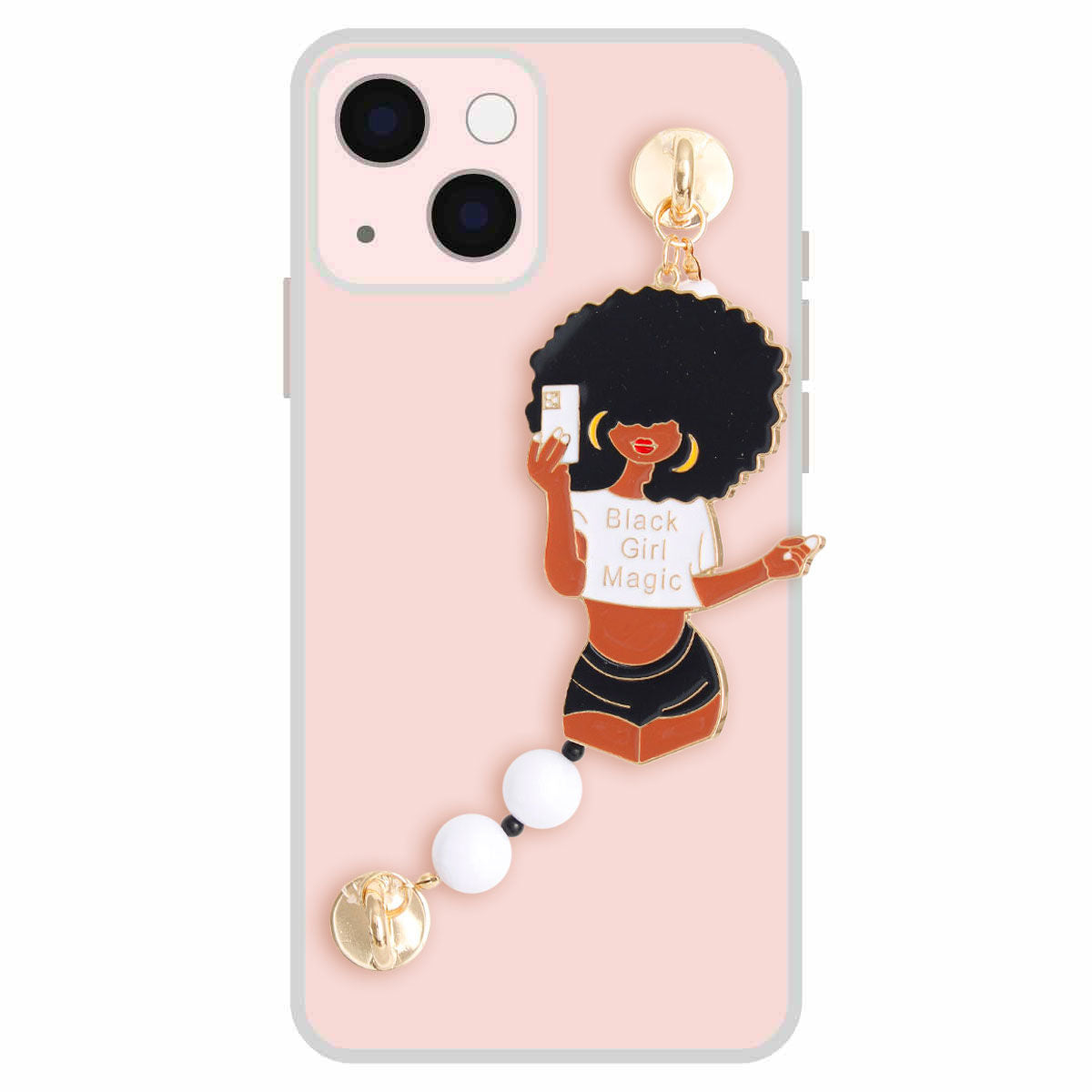 White Black Girl Magic Phone Strap