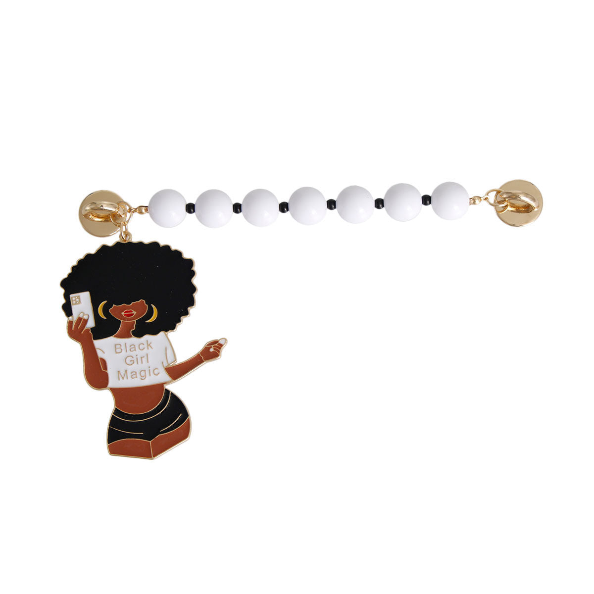 White Black Girl Magic Phone Strap