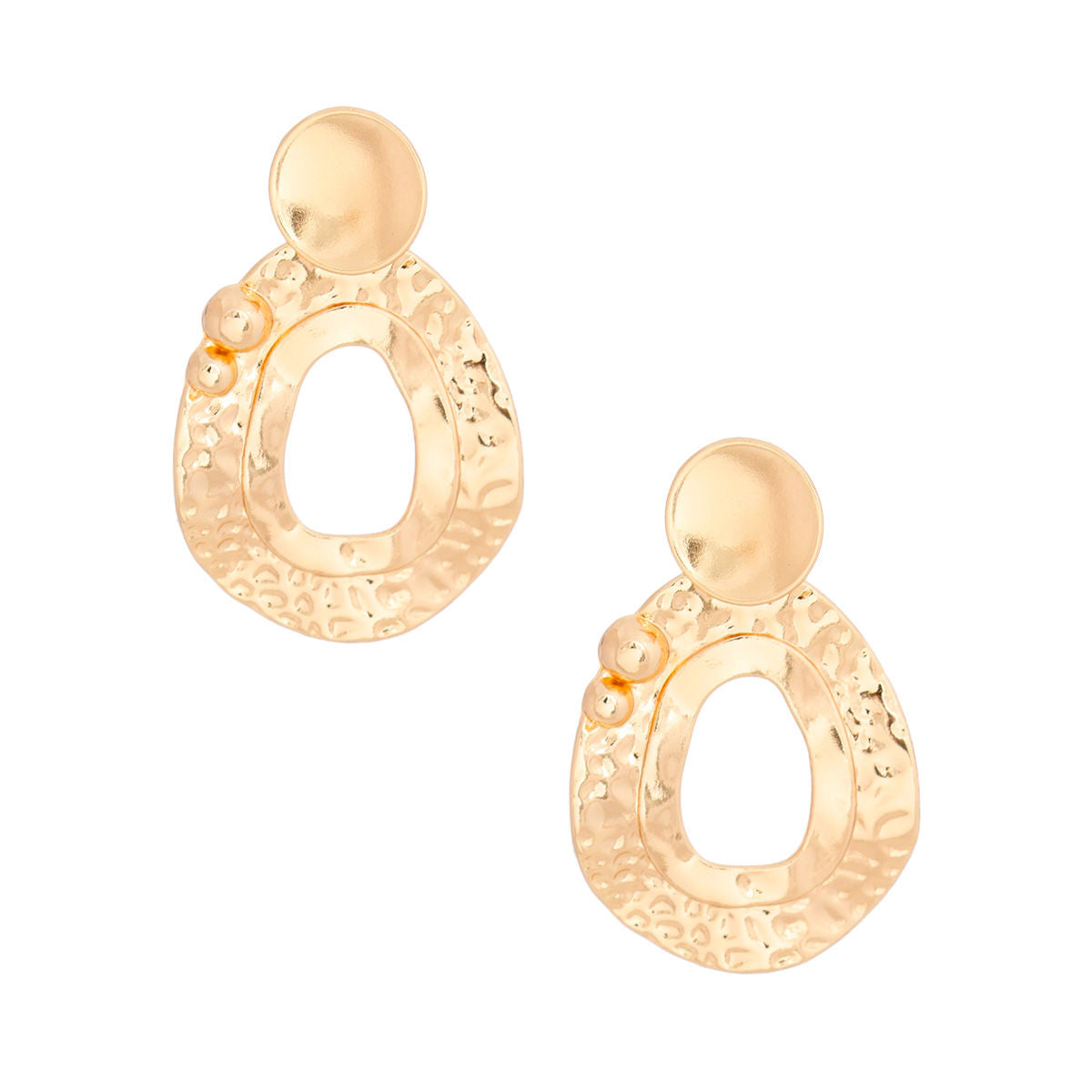 Dangle Gold Medium Bubble Drop Earrings for Women