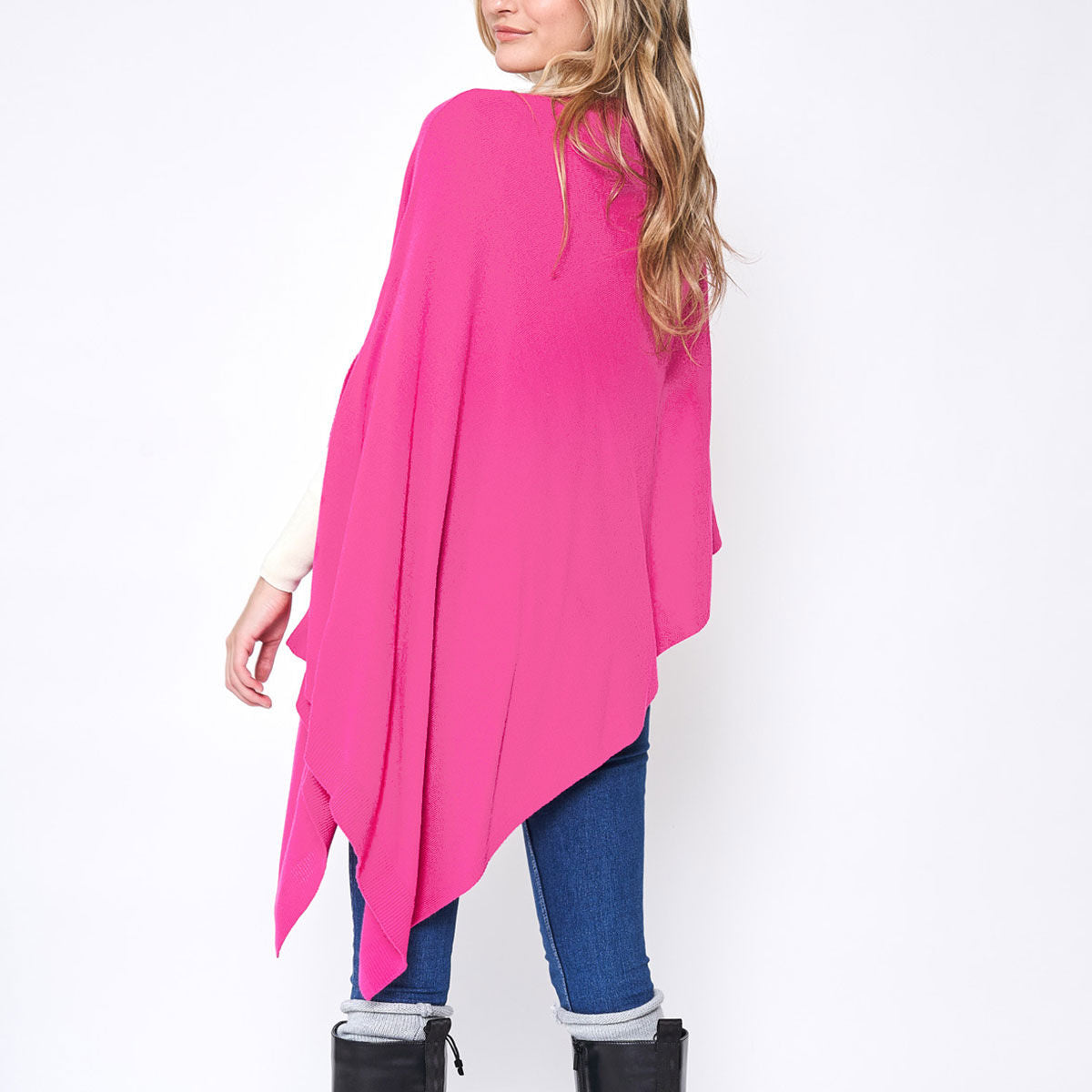 Scarf Poncho Pink Convertible Wrap for Women