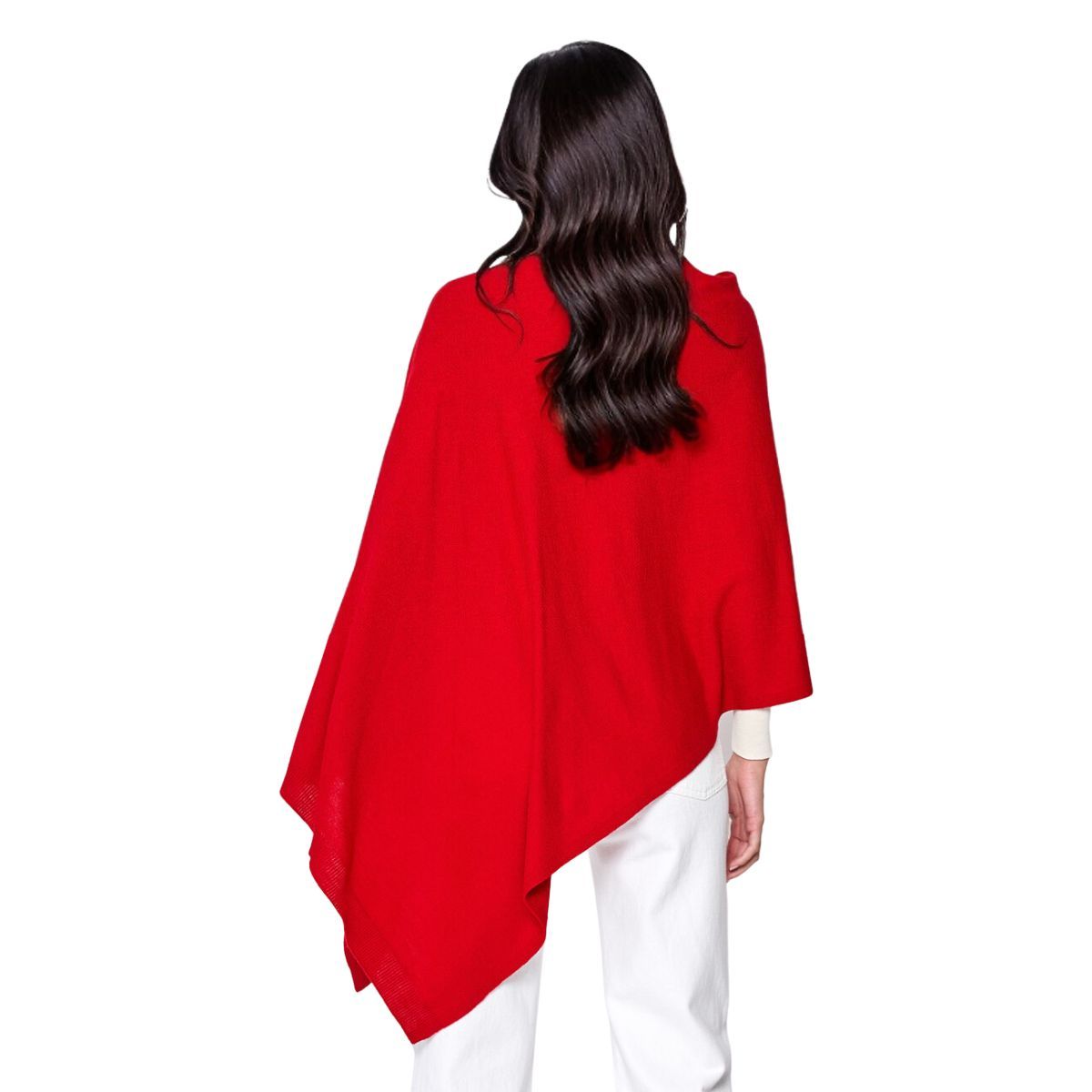 Scarf Poncho Red 4 Way Wear Wrap for Women