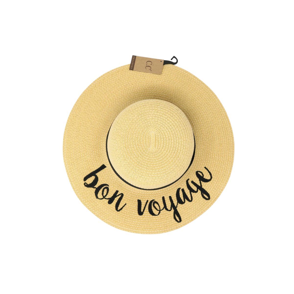 Bon Voyage Beige Floppy Hat