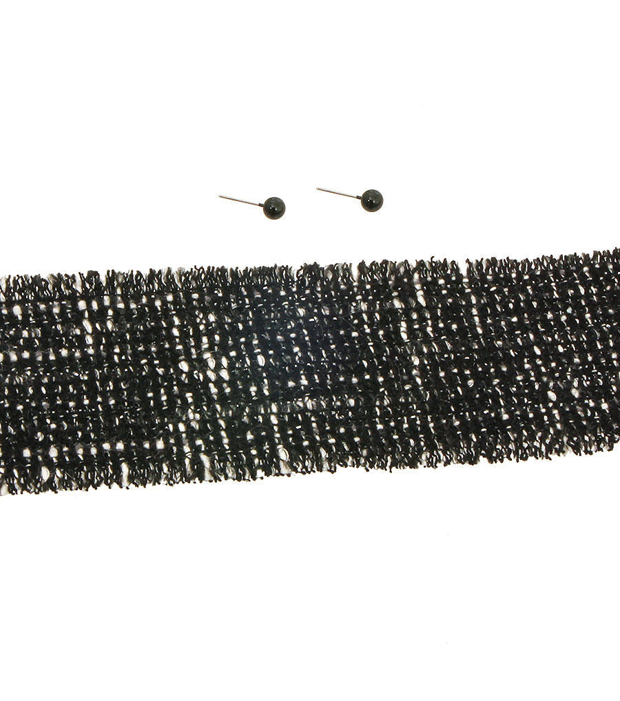 Tweed Choker Black Gold