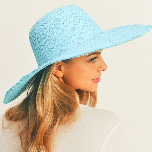 Solid Turquoise Floppy Sun Hat