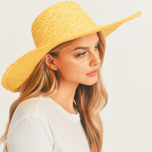 Solid Yellow Floppy Sun Hat