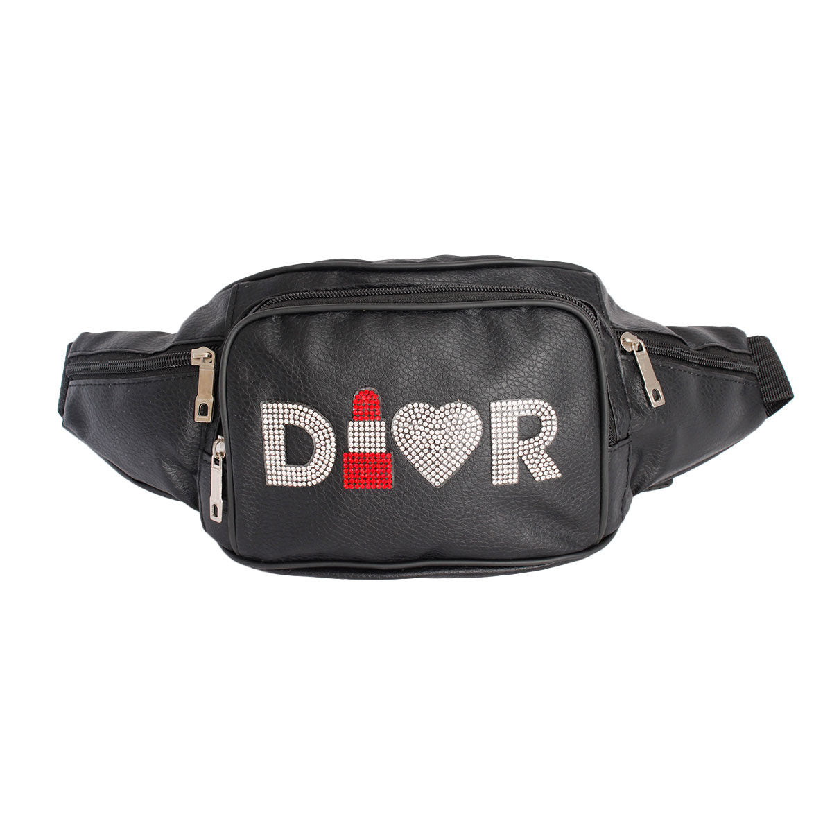 Black 4 Pocket D Fanny Pack