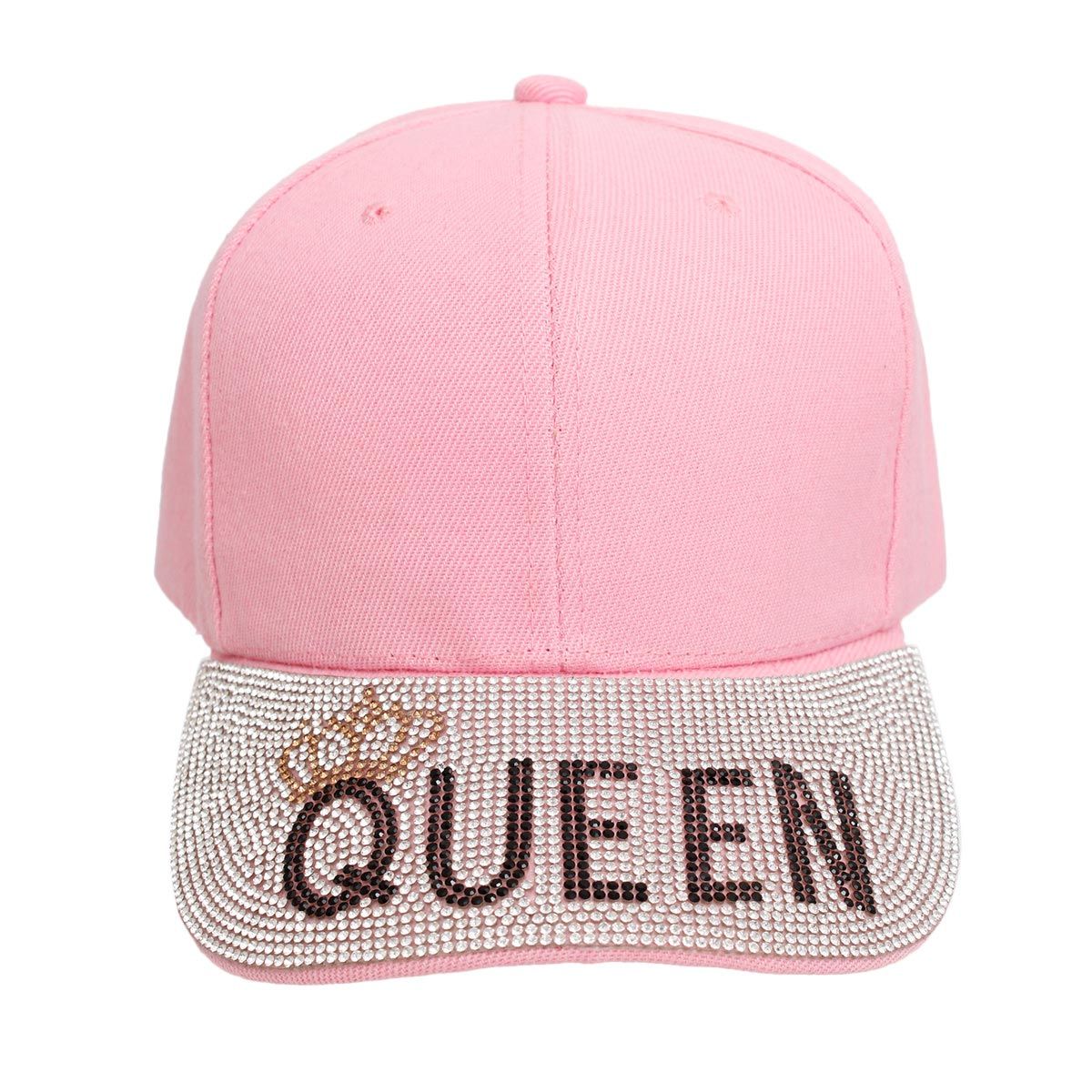 Hat Pink Queen Bling Baseball Cap for Women