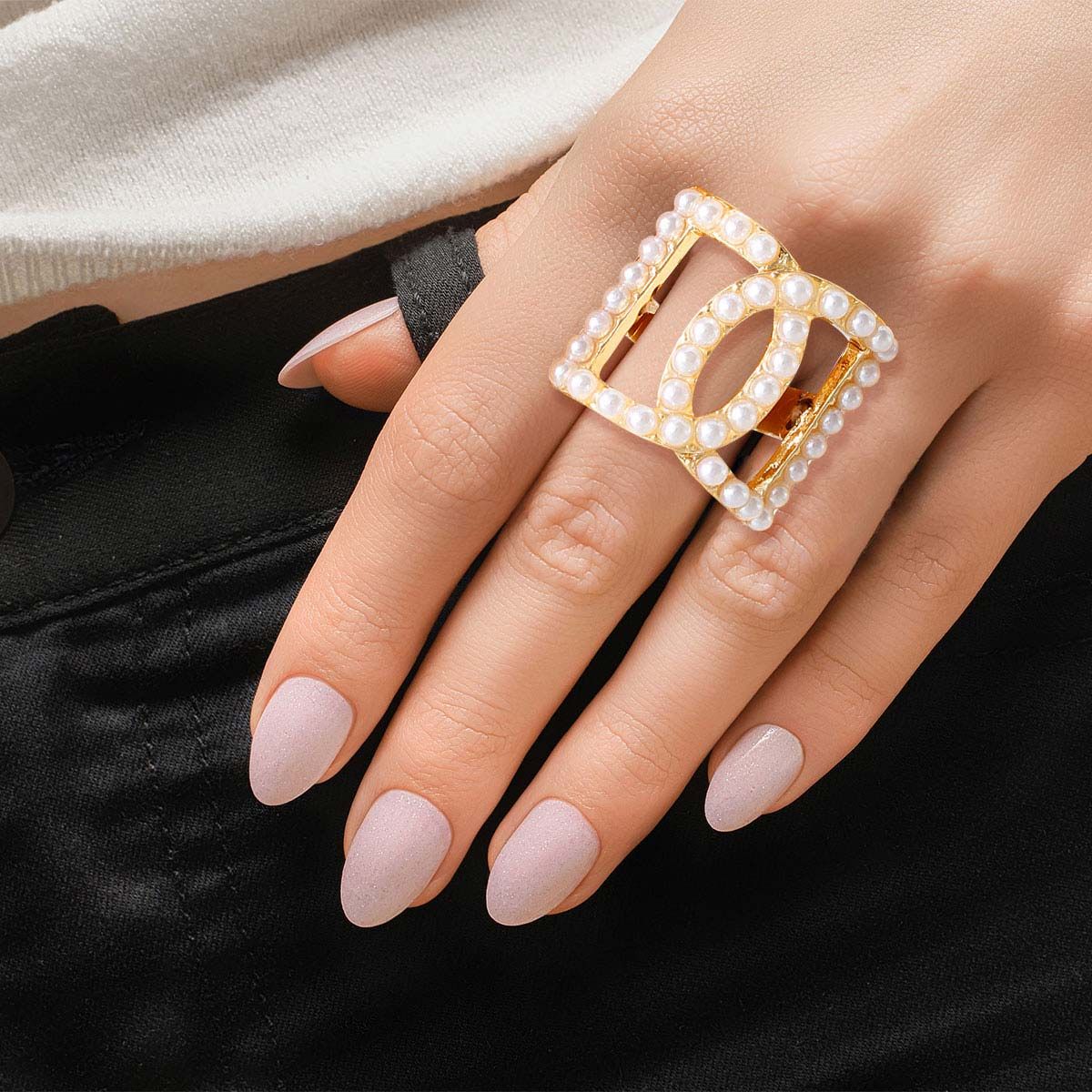 Cream Double D Ring