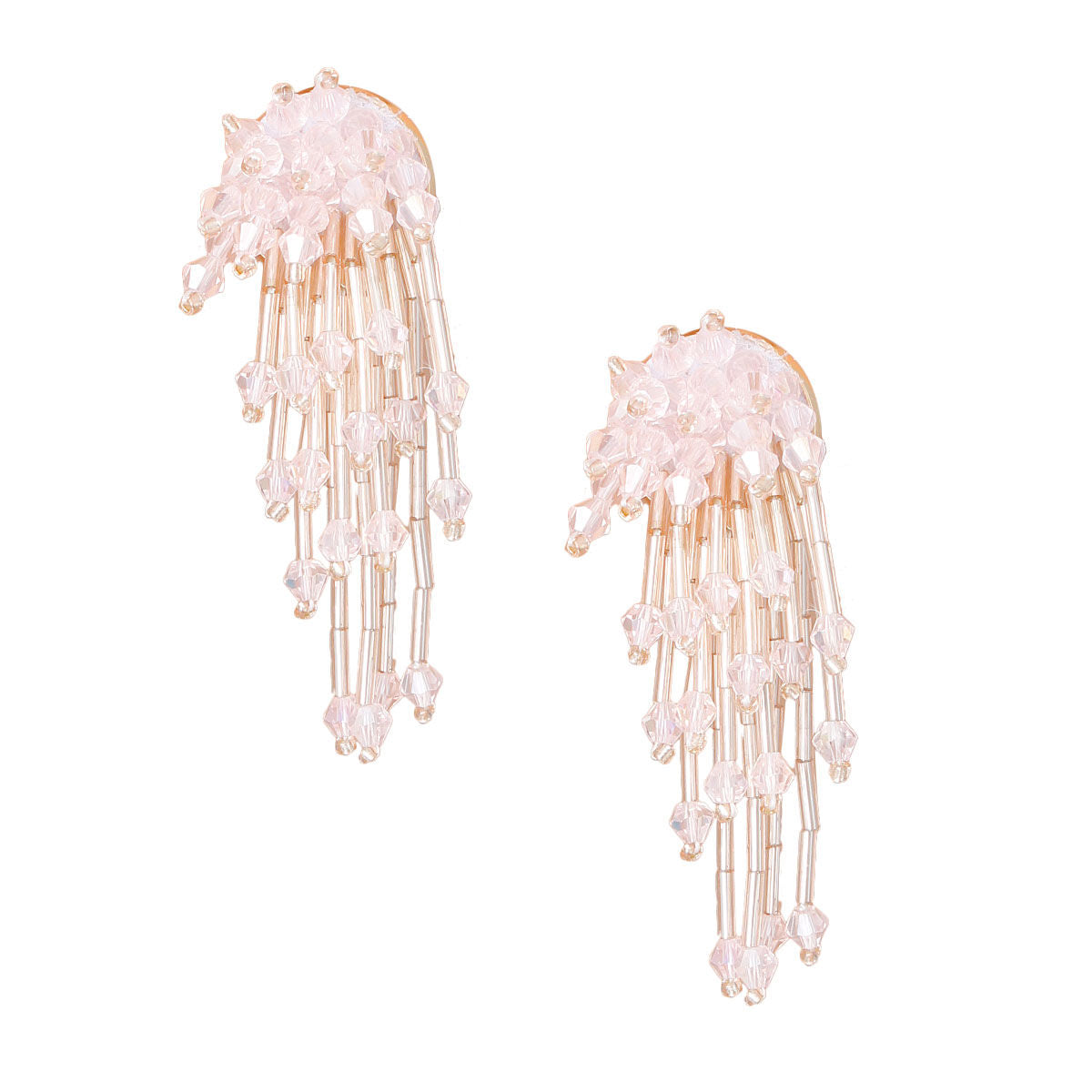 Blush Glass Bead Cluster Studs