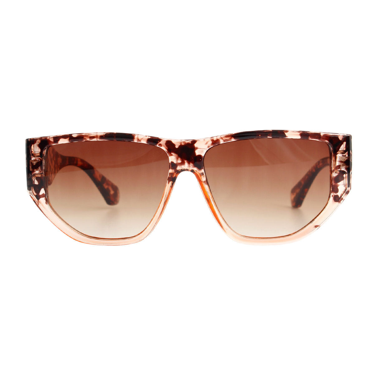 Brown Tortoise Geometric Sunglasses