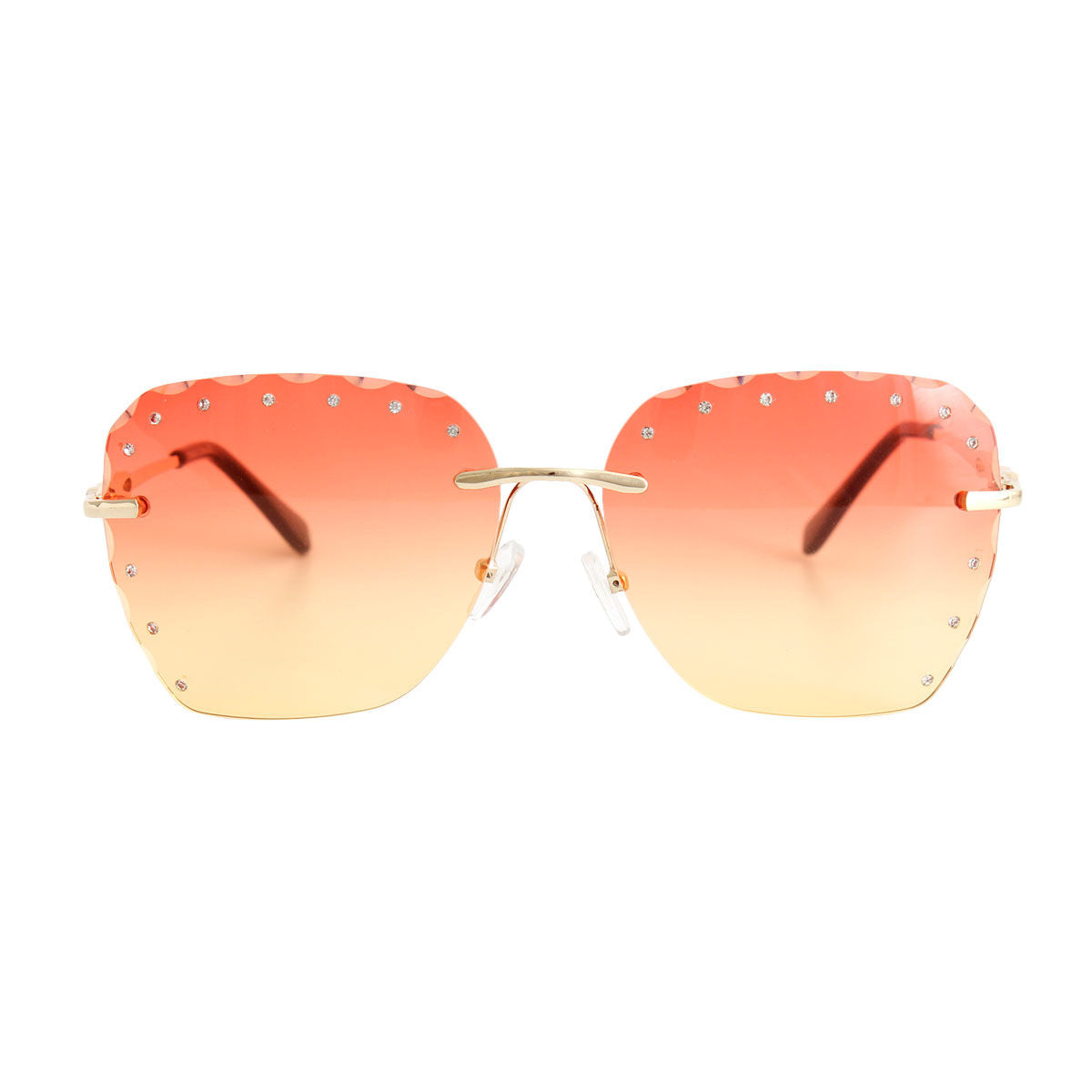 Orange Diamond Cut Sunglasses