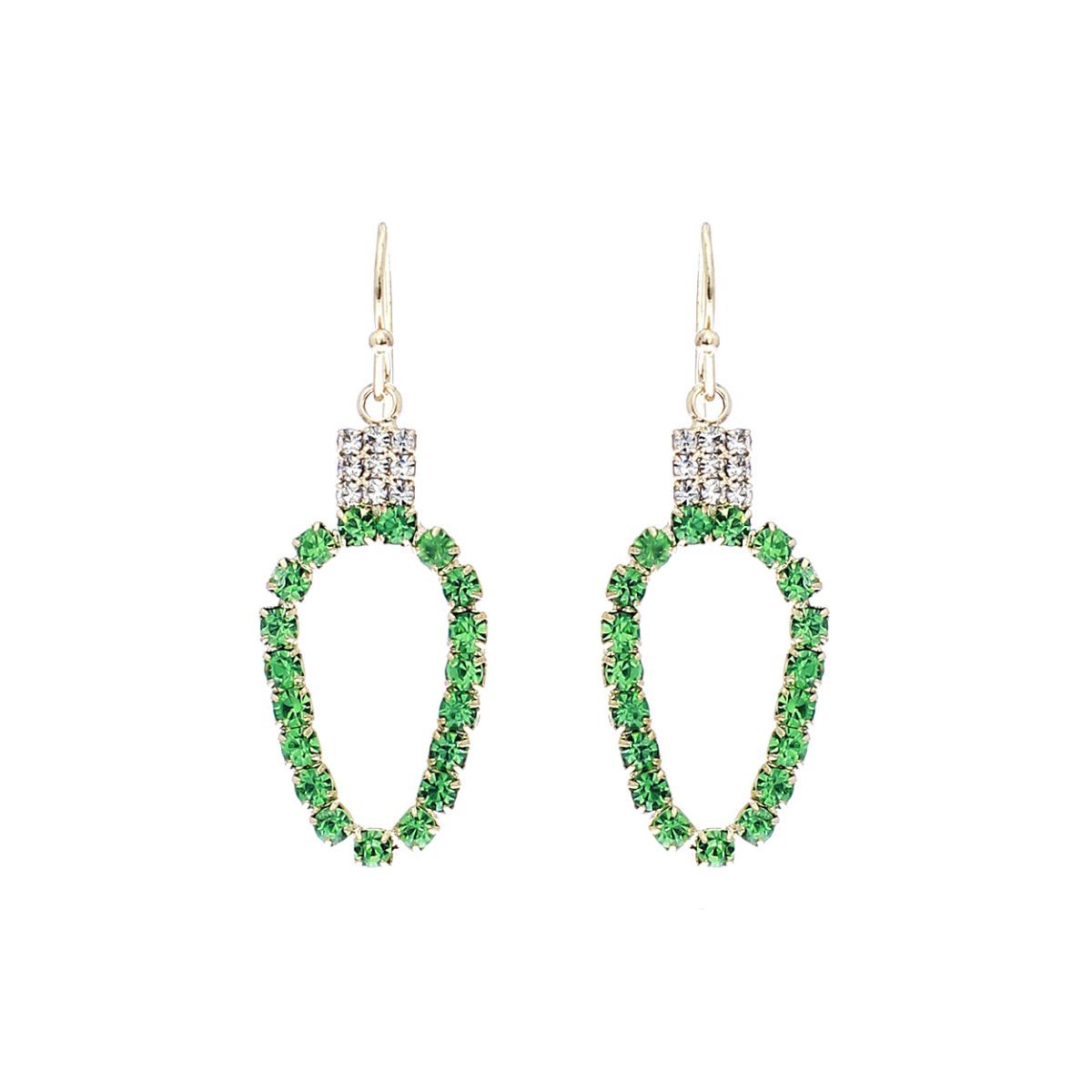 Subtle Elegance: Light Green Xmas Light Earring