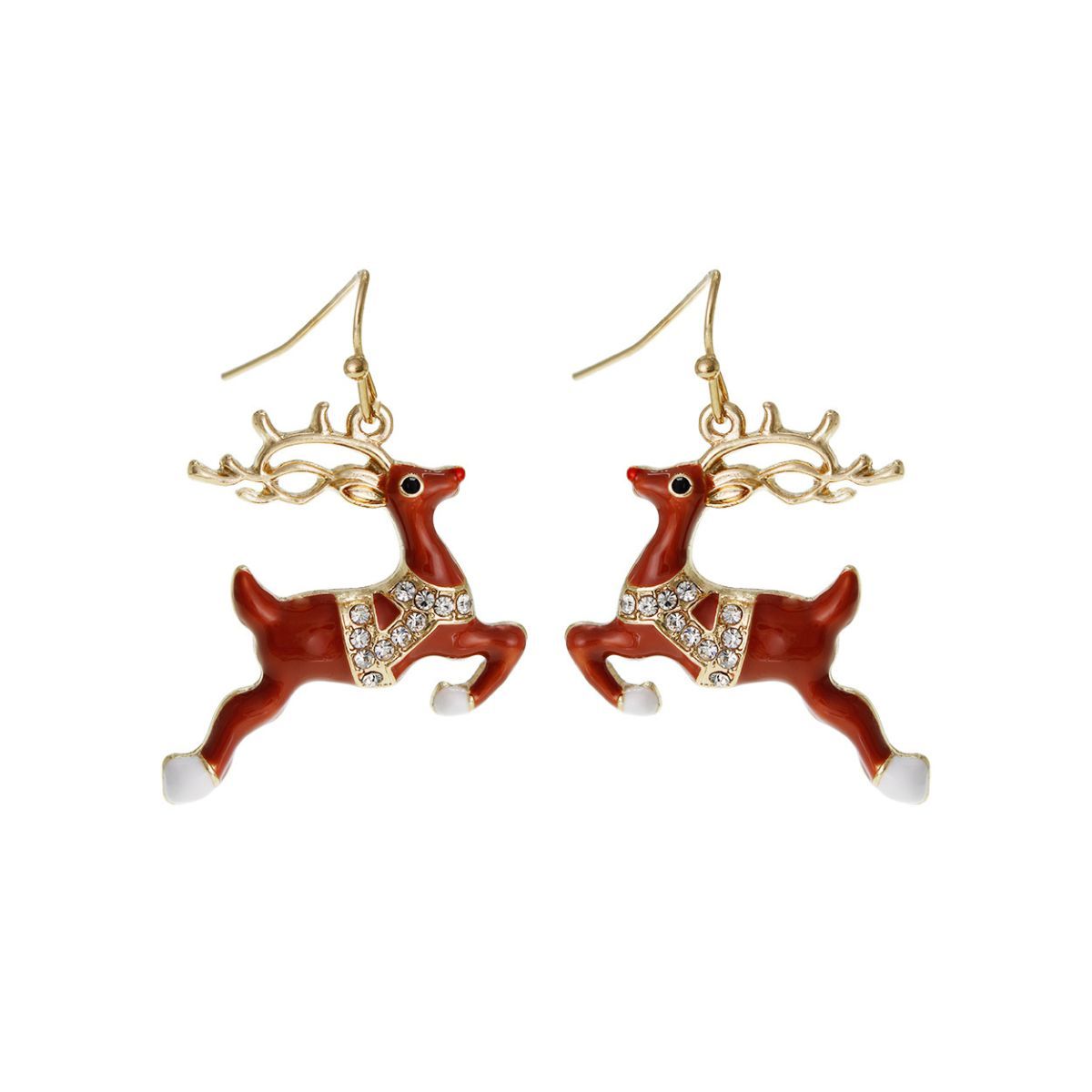 Spread Joy with Reindeer Fish Hook Earrings