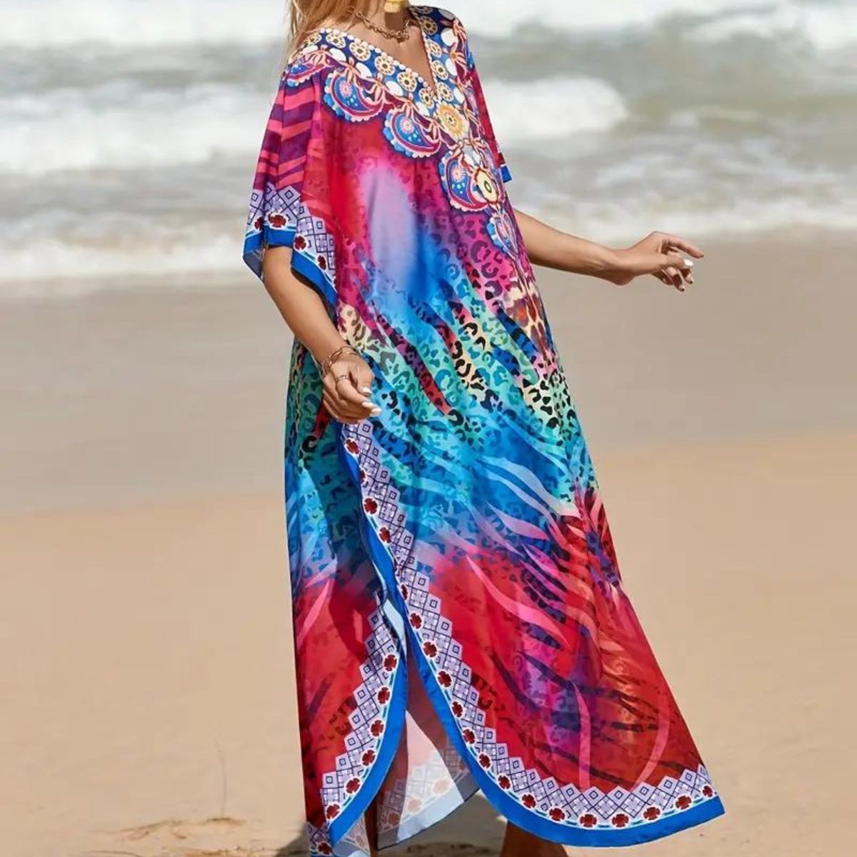 Tribal Boho Cover Up Dress