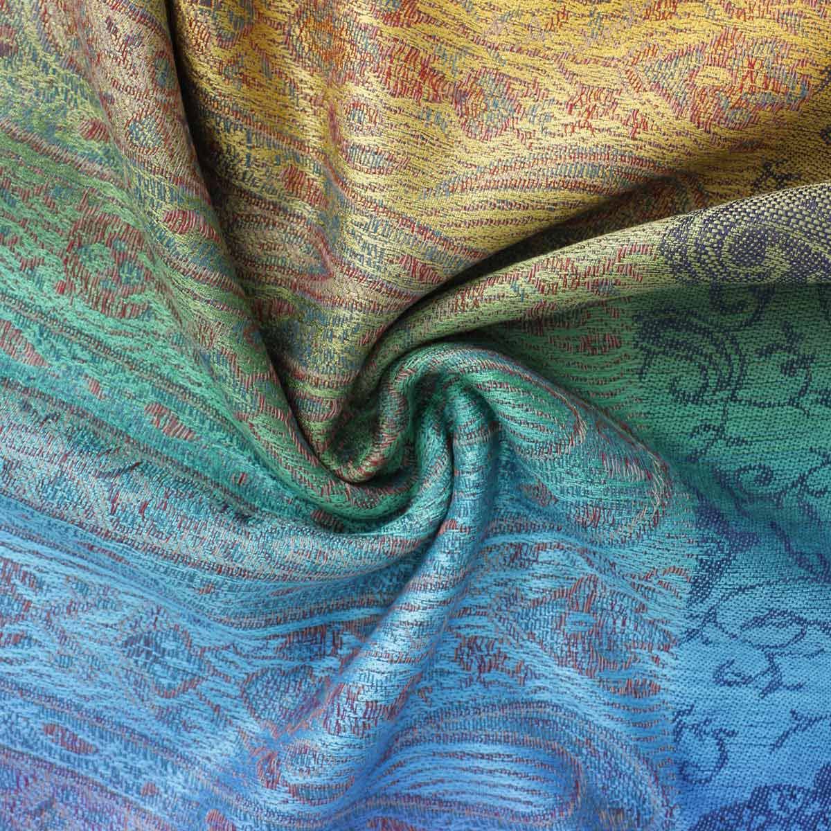 Pashmina Rainbow Blue Paisley Scarf for Women