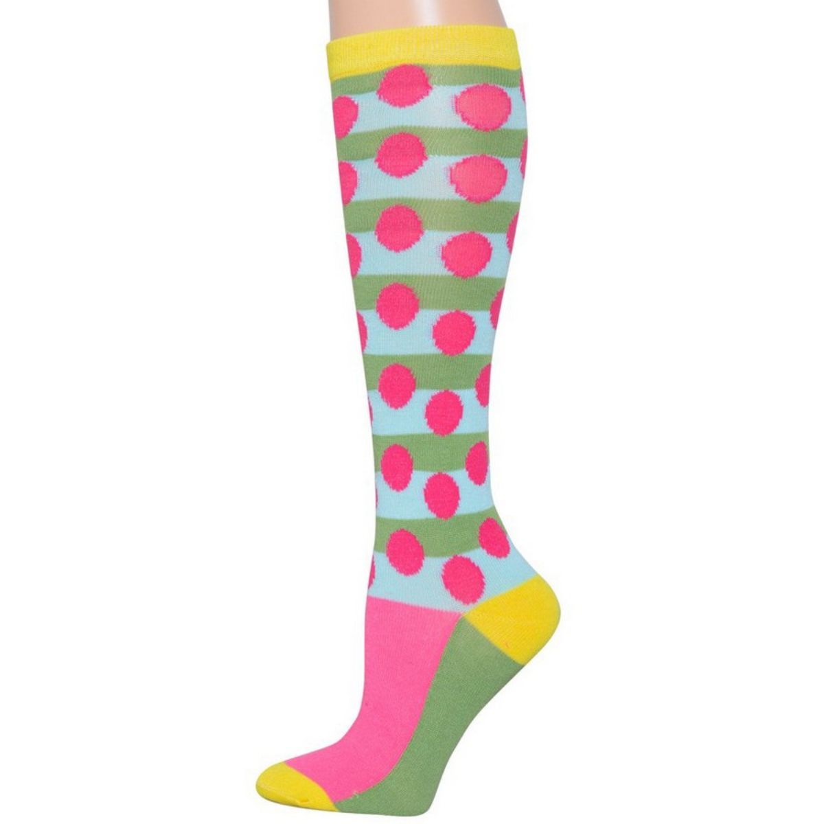 Light Blue Polka Dot Knee High Socks